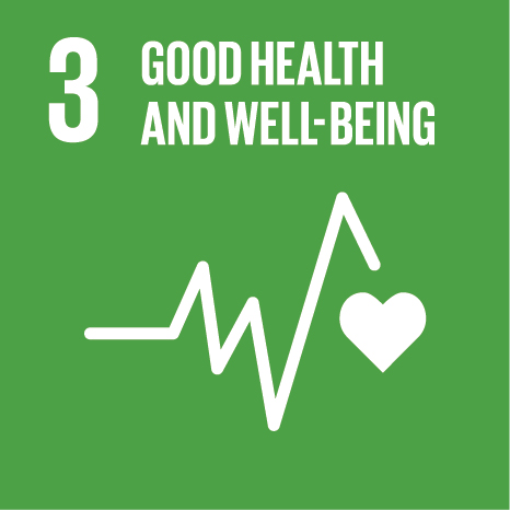 Official SDG 3: Good Health & Well-being logo
